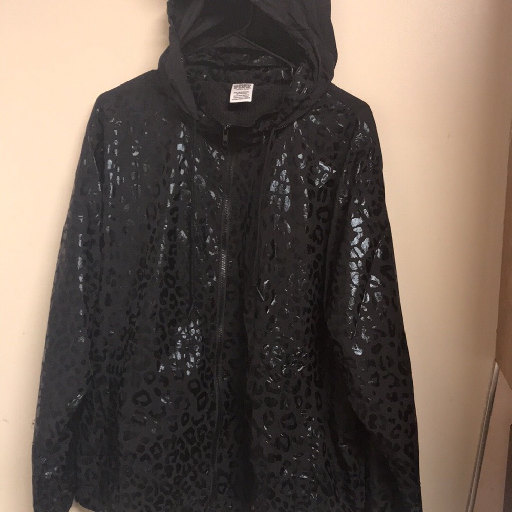 Pink Victoria Secret anorak with removable hood